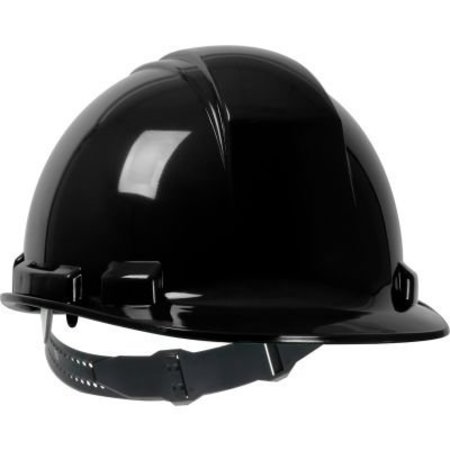 PIP Whistler Cap Style Hard Hat HDPE Shell, 4-Point Textile Suspension and Pin-Lock Adjustment, Black 280-HP241-11